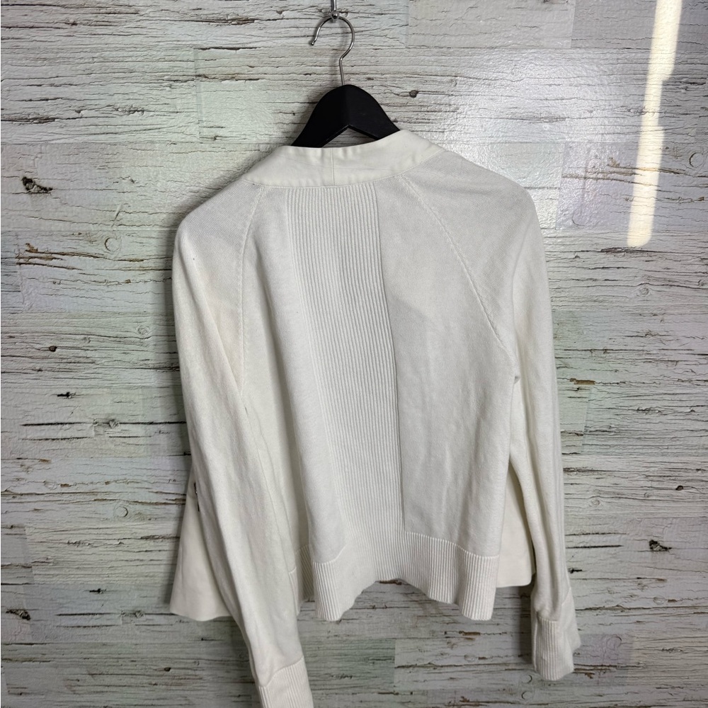 Calvin Klein White Women's Blazer jacket with Zippered Pockets size medium - Picture 9 of 9